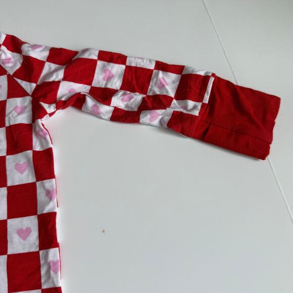 Dream Big Little Co Checkers & Hearts Dream Romper Sleeper 0-3 Months - Picture 8 of 11